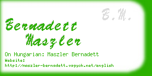 bernadett maszler business card